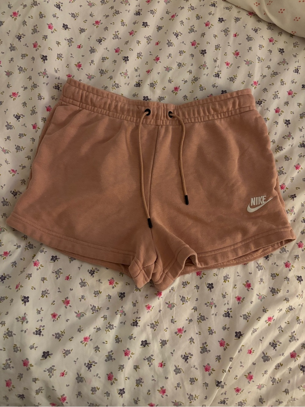 Nike Women's Dusty Pink Drawstring Athletic Shorts